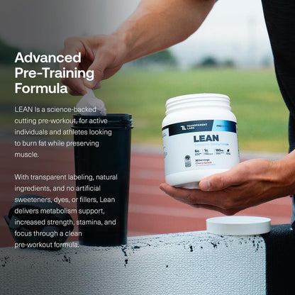 Transparent Labs Lean Pre-Workout (30 Servings, Strawberry Lemonade) & Hydrate Electrolytes Powder (40 Servings, Tropical Punch)
