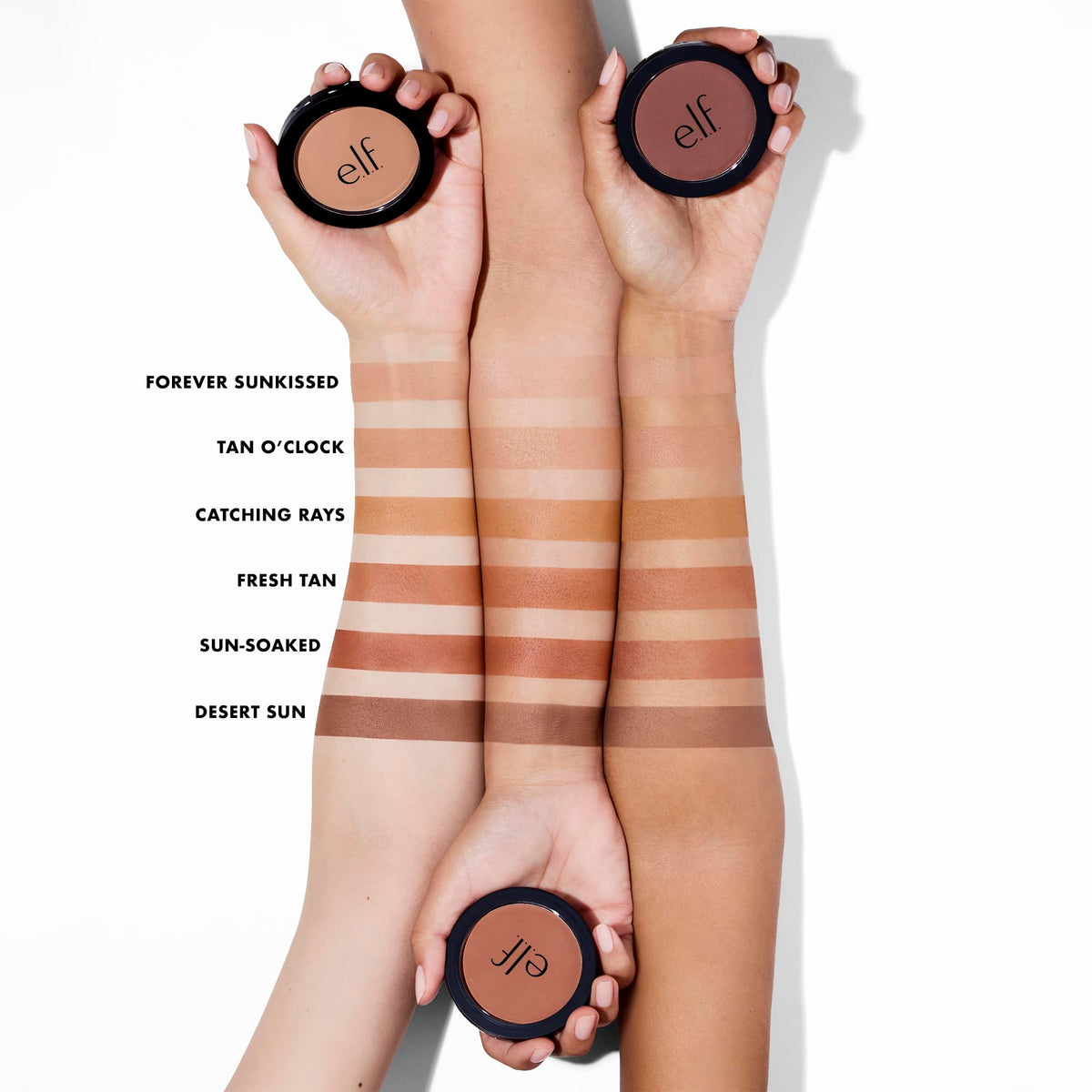 e.l.f. Primer-infused Bronzer, Long-Wear, Matte, Bold, Lightweight, Blends Easily, Contours Cheeks, Forever Sun Kissed, All-Day Wear, 0.35 Oz e.l.f.