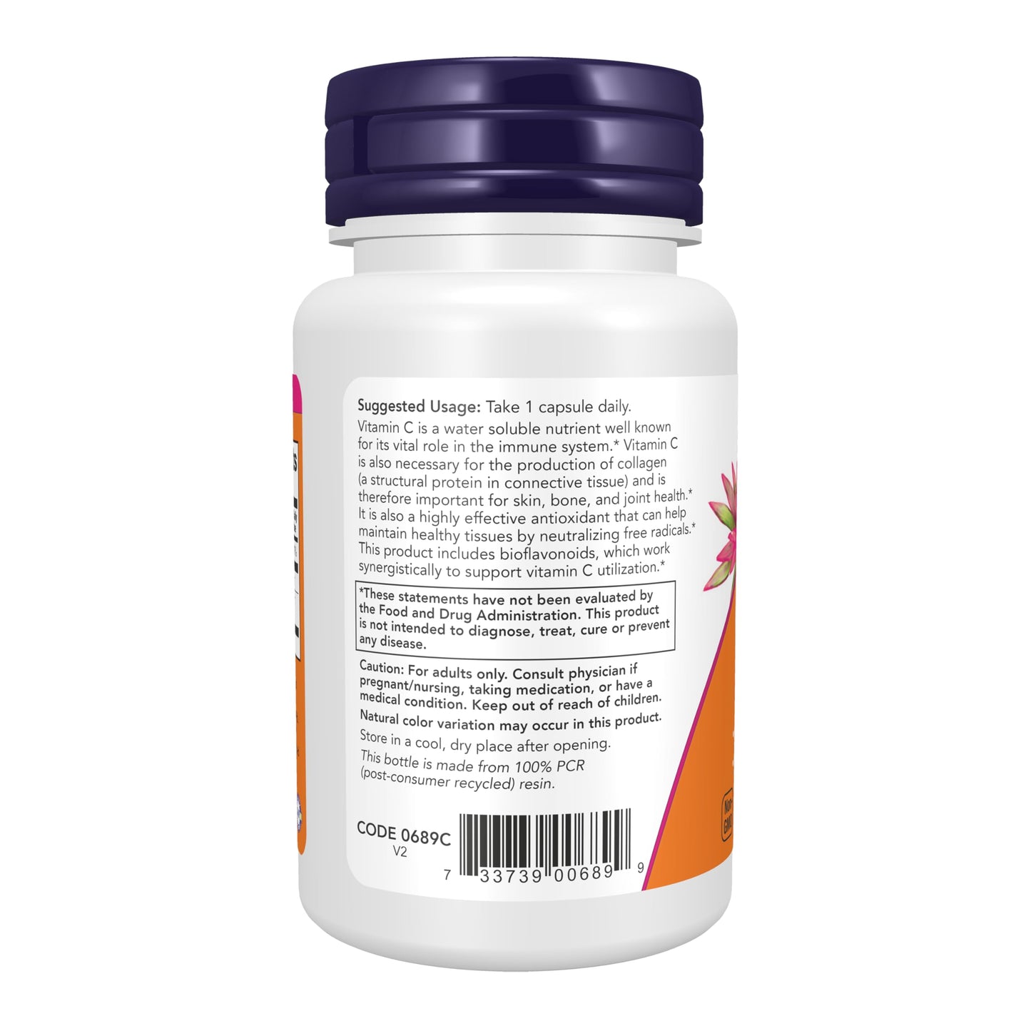 NOW Foods Supplements, Vitamin C-1,000 with 100 mg of Bioflavonoids, Antioxidant protection*, 100 Veg Capsules Gsupps Australia