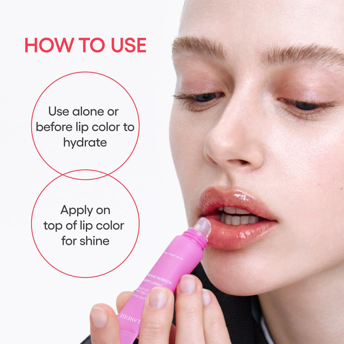 LANEIGE Lip Glowy Balm: Sheer Tinted Lip Treatment Balm Tube with Shea & Murumuru Butters for Hydrating, Moisturizing, Glossy, Non-Sticky Shine, Berry | Korean Skin Care, Berry LANEIGE