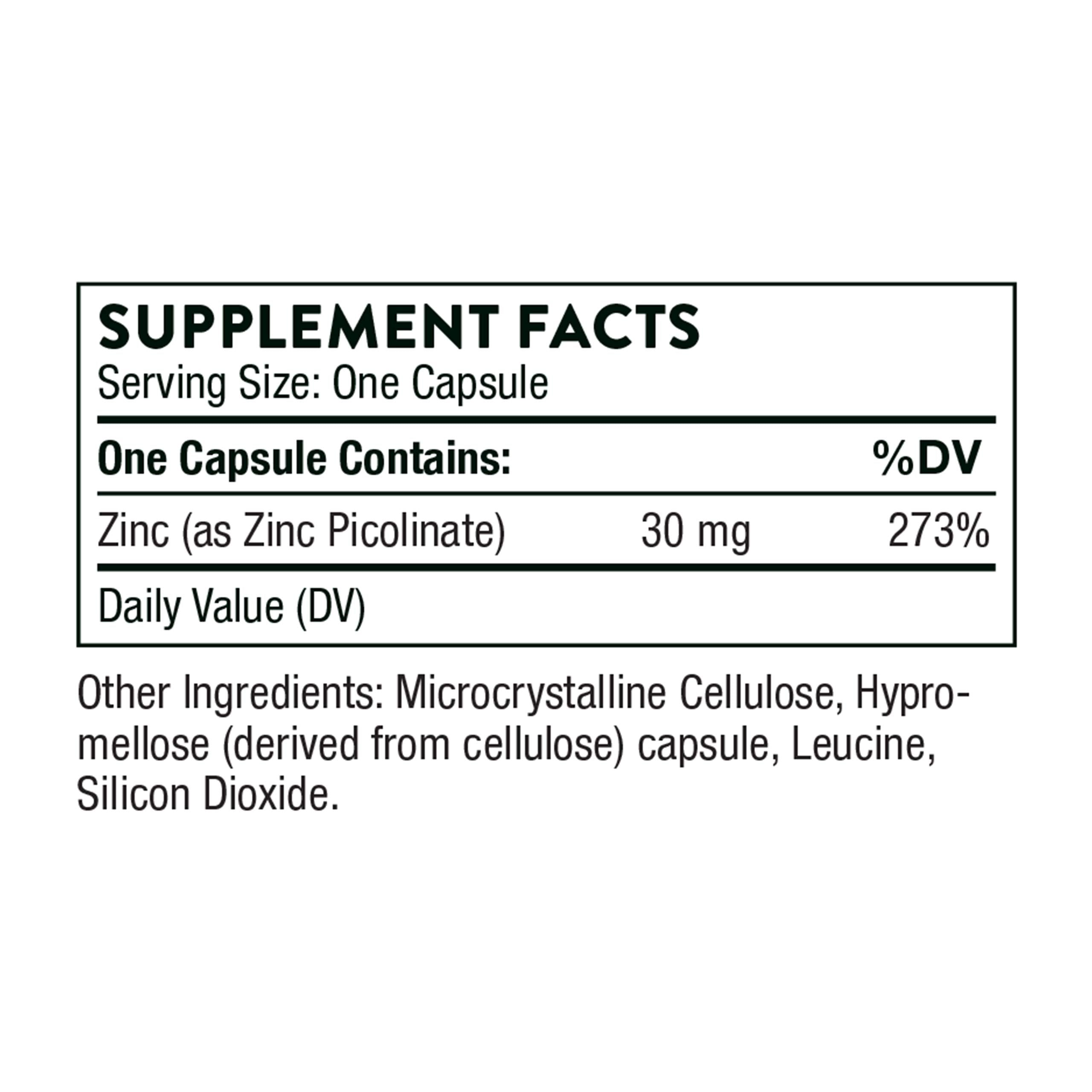 Thorne Zinc Picolinate 30 mg - Well-Absorbed Zinc Supplement for Growth and Immune THORNE buy australia supplements