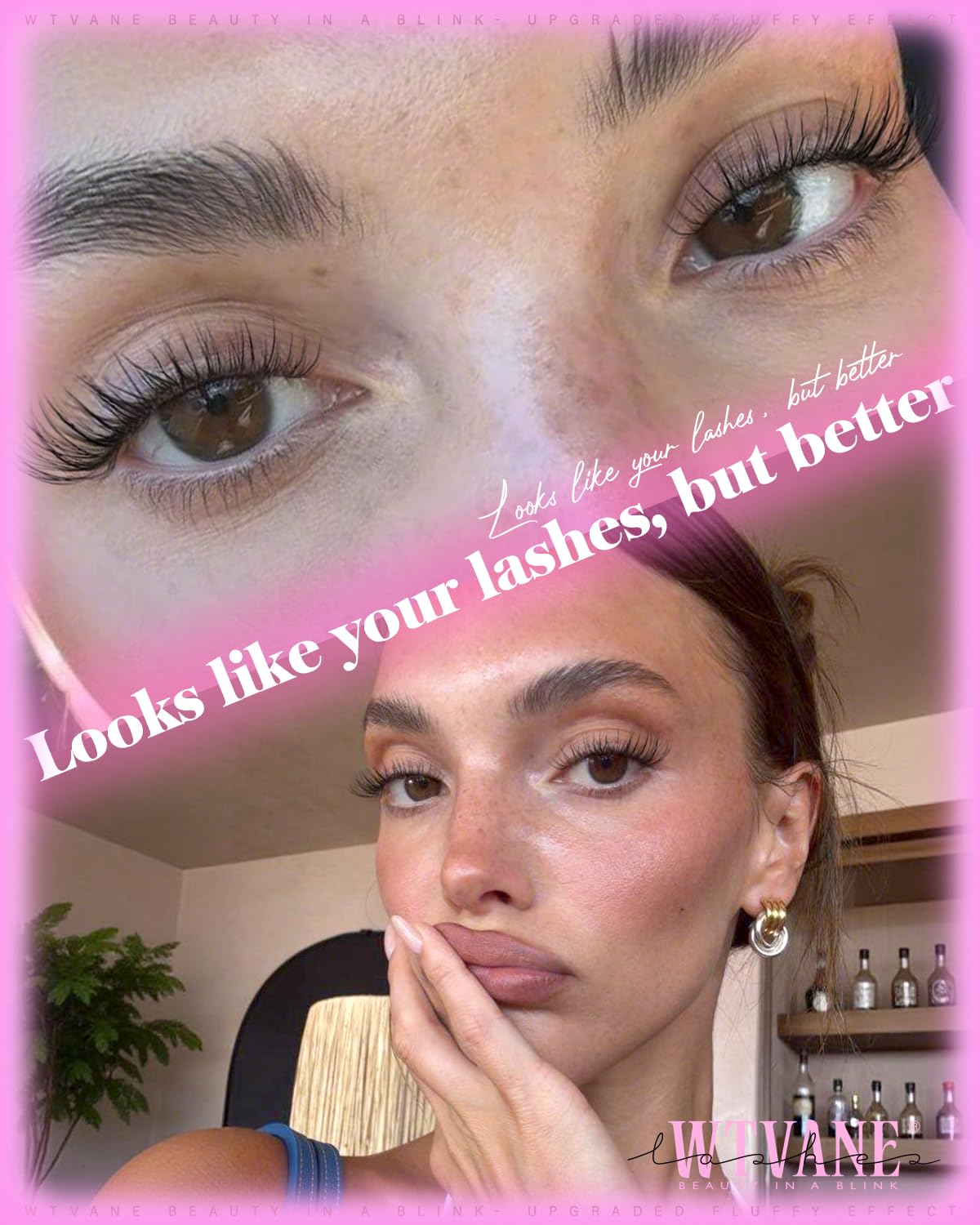 Natural Lash Clusters Venus Wispy Cluster Eyelash Extensions Invisible Thin Band Eyelash Cluster 8-16mm DIY Lash Extensions with Clear Band Individual Lashes Clusters Natural Look by WTVANE wtvane