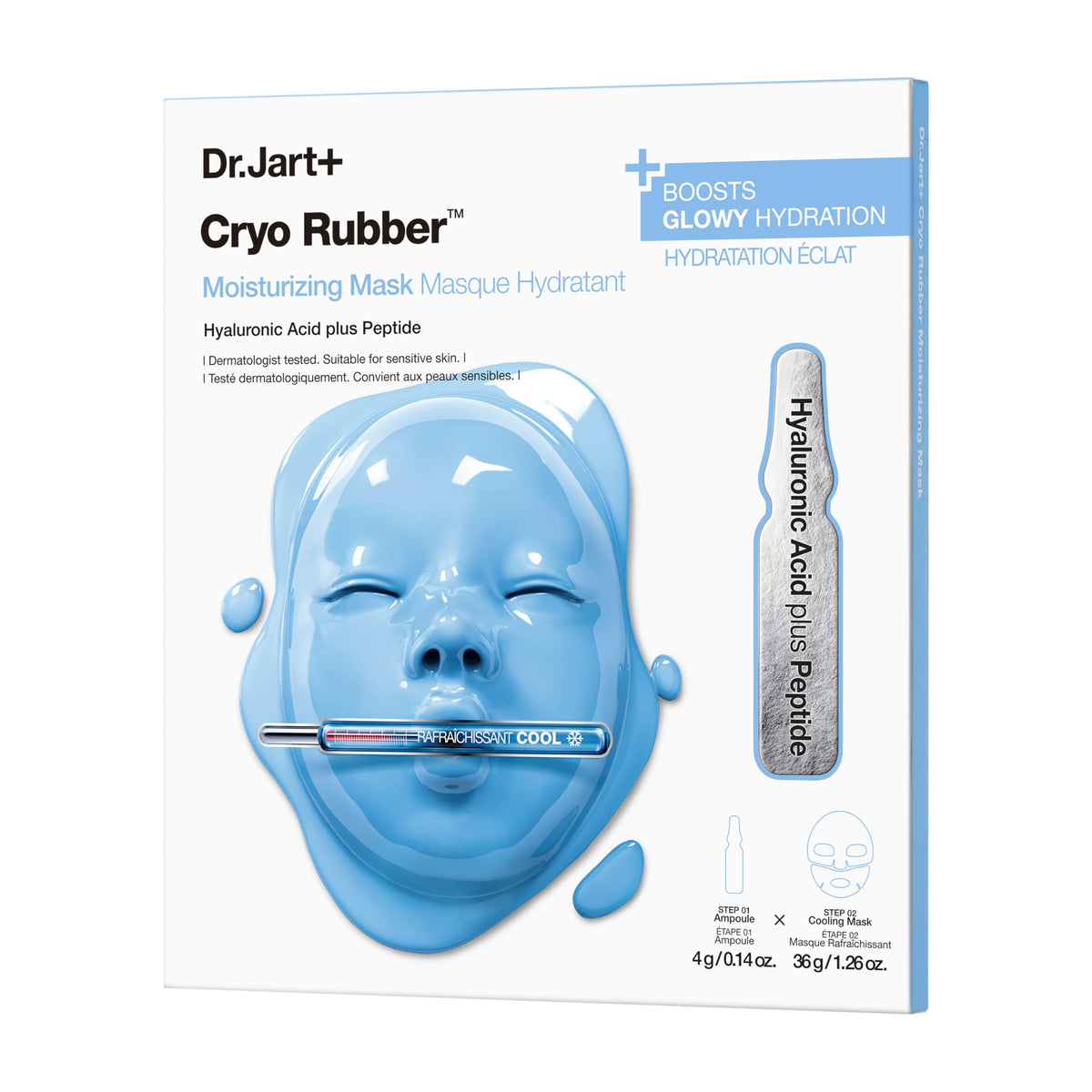 Dr.Jart+ Cryo Rubber Moisturizing and Cooling Korean Face Mask with Hyaluronic Acid and Peptides| Korean Skin Care Dr.Jart+