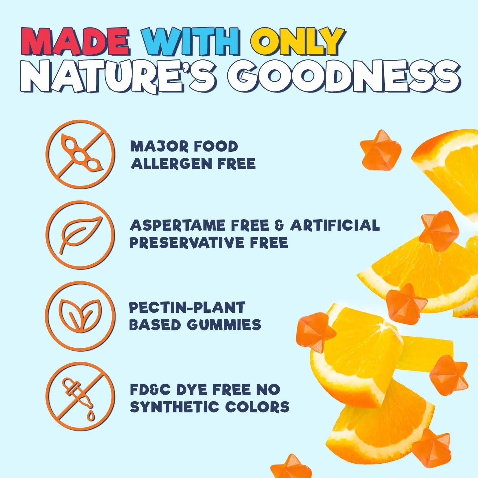 Kids Multivitamin Gummies - Improved Sugar-Free Formula - 100% Daily Folate, Kids Vitamins with Essential Vitamins A, C, D3, E, B6, B12 Nature's Nutrition buy australia supplements