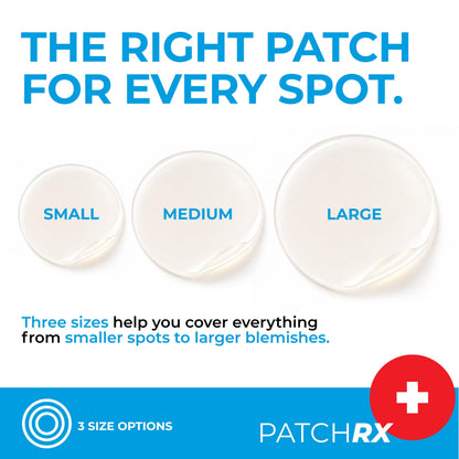 PatchRx Pimple Patches for Face (120 Patches), Hydrocolloid Acne Patches with Tea Tree Oil, Pimple Patch Pimple Stickers - Hydrocolloid Patch Acne Dots - Acne Pimple Patches For Face - Zit Patches PatchRx