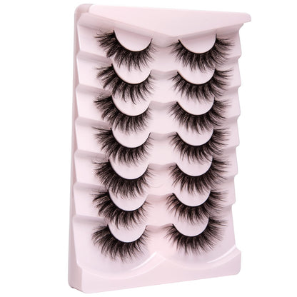 Onlyall Lashes Mink False Eyelashes Natural Wispy Lashes Soft Faux Mink Lashes Fluffy False Lashes 16MM A04 Onlyall