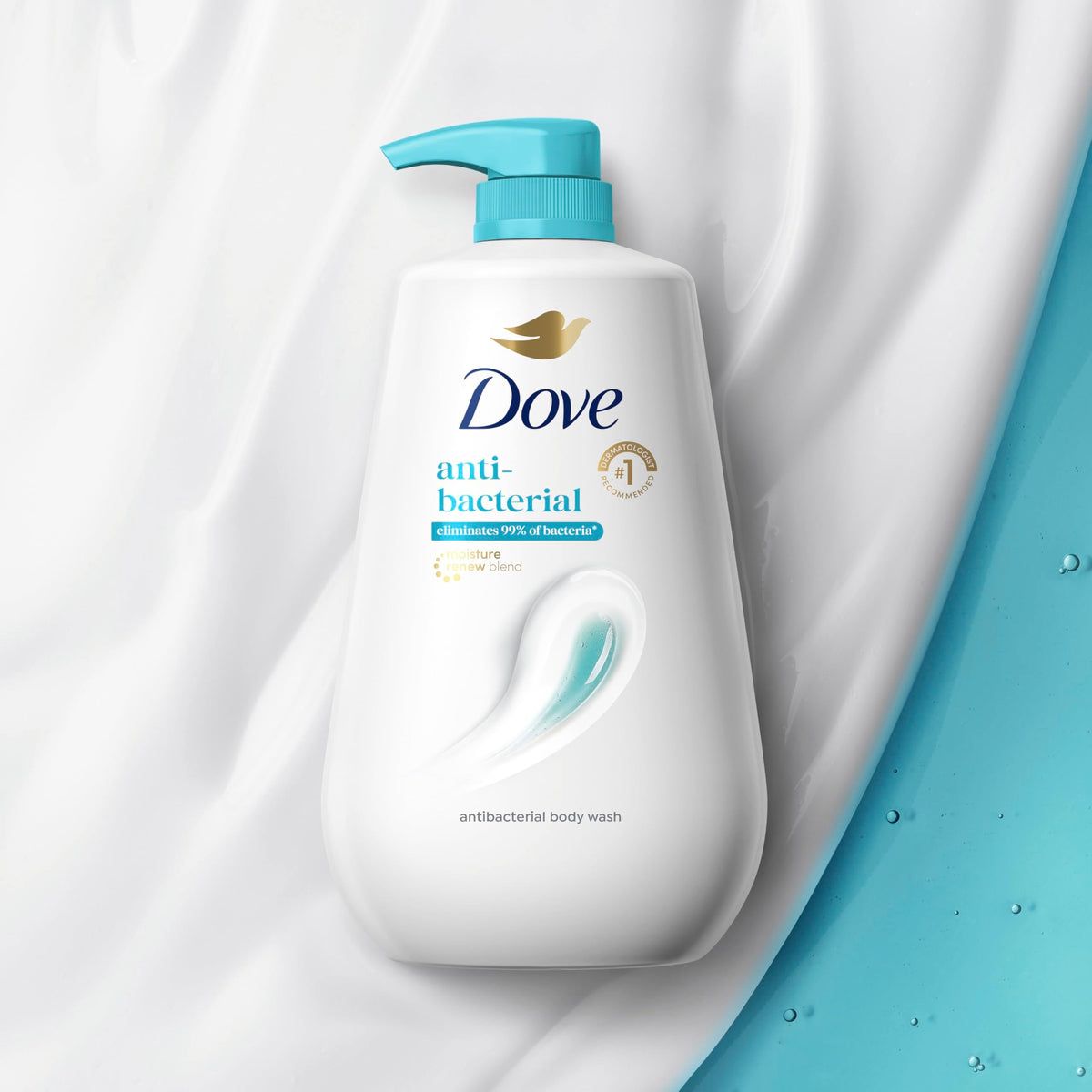 Dove Body Wash Antibacterial For All Skin Types 30.6 oz Pump, Sulfate Free Dove