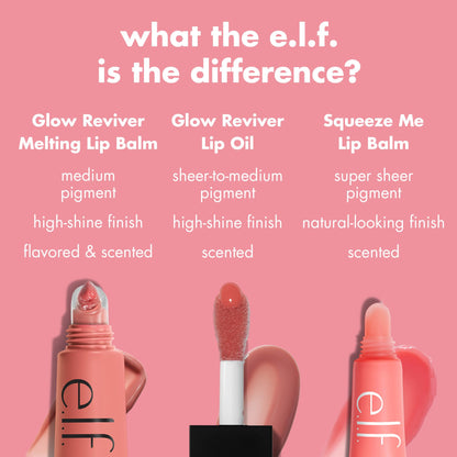 e.l.f. Glow Reviver Melting Lip Balm, Tinted, Strawberry Shortcake e.l.f.