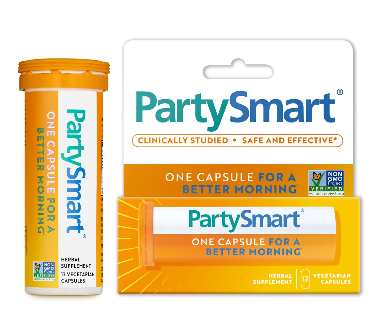 Himalaya PartySmart, 12 Capsule Tube - Alcohol Breakdown Liver Support for a Better Morning After Drinking - Plant Based, Vegan, Non-GMO Himalaya