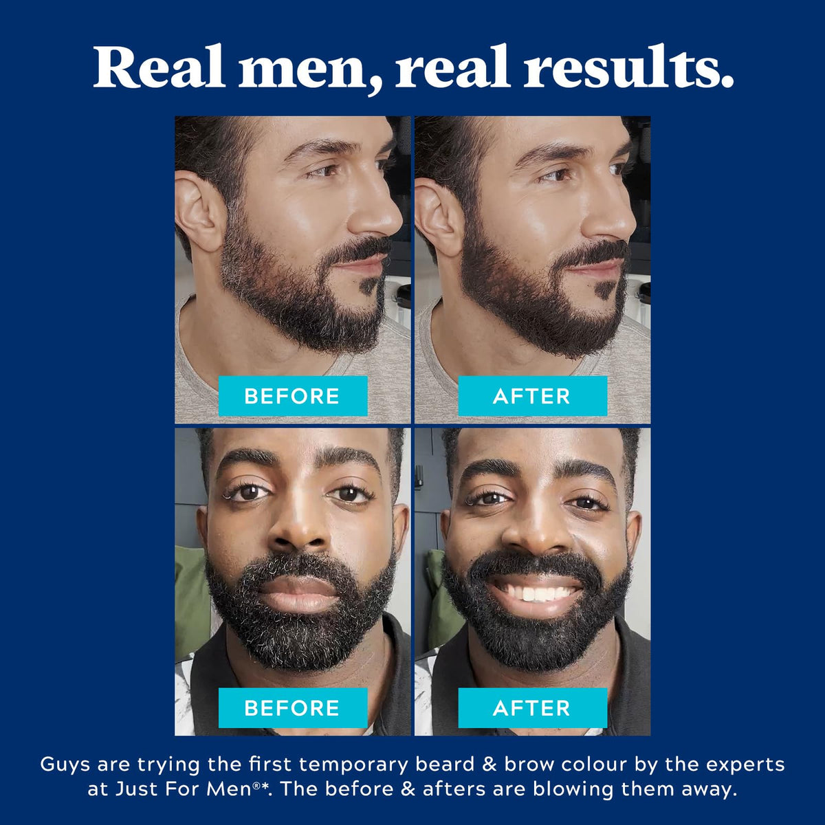 JUST FOR MEN 1-Day Beard & Brow Color, Temporary Color, Black Just for Men