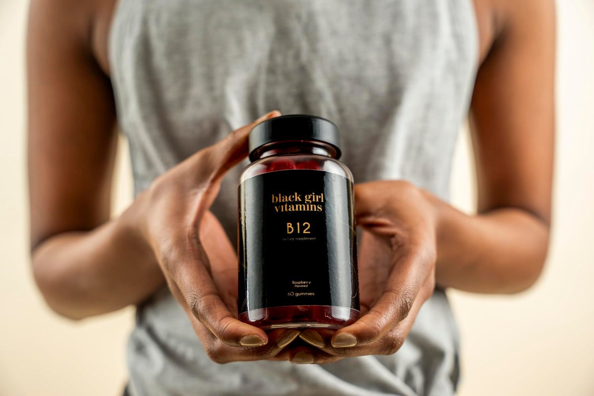 Black Girl Vitamins - Vitamin B12 Gummies, for Energy, Metabolism & Nervous System Support, 1000 mcg Cyancobalamin B12 per Serving Black Girl Vitamins