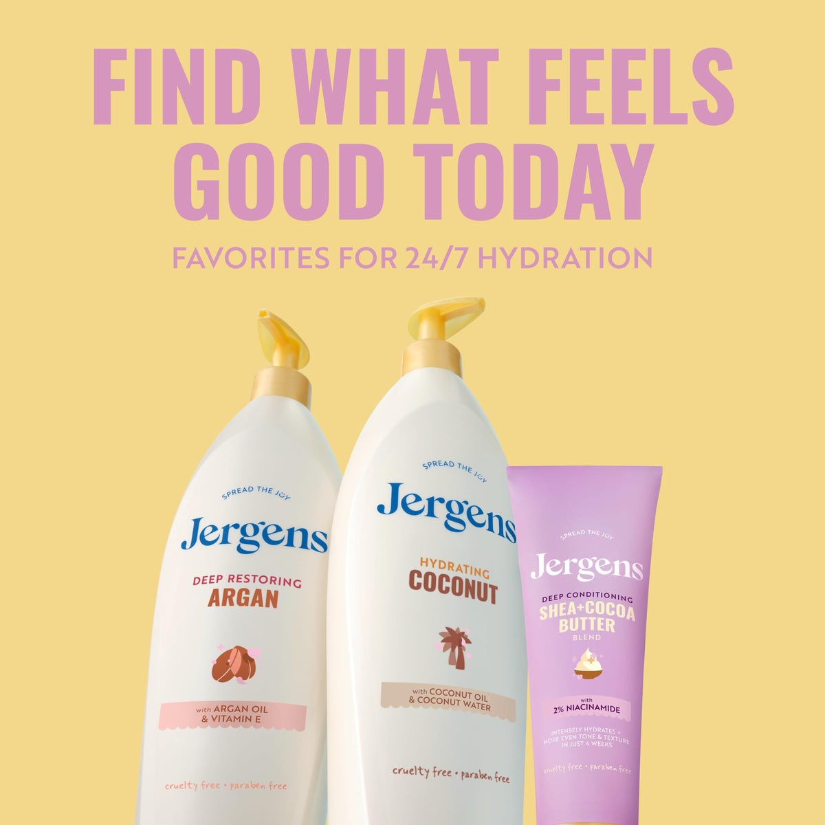 Jergens Shea and Cocoa Whipped Body Butter Lotion, Tone Enriching Hand And Body Lotion for Dry Skin, with Vitamins B3 & E, 8.5 Oz Jergens