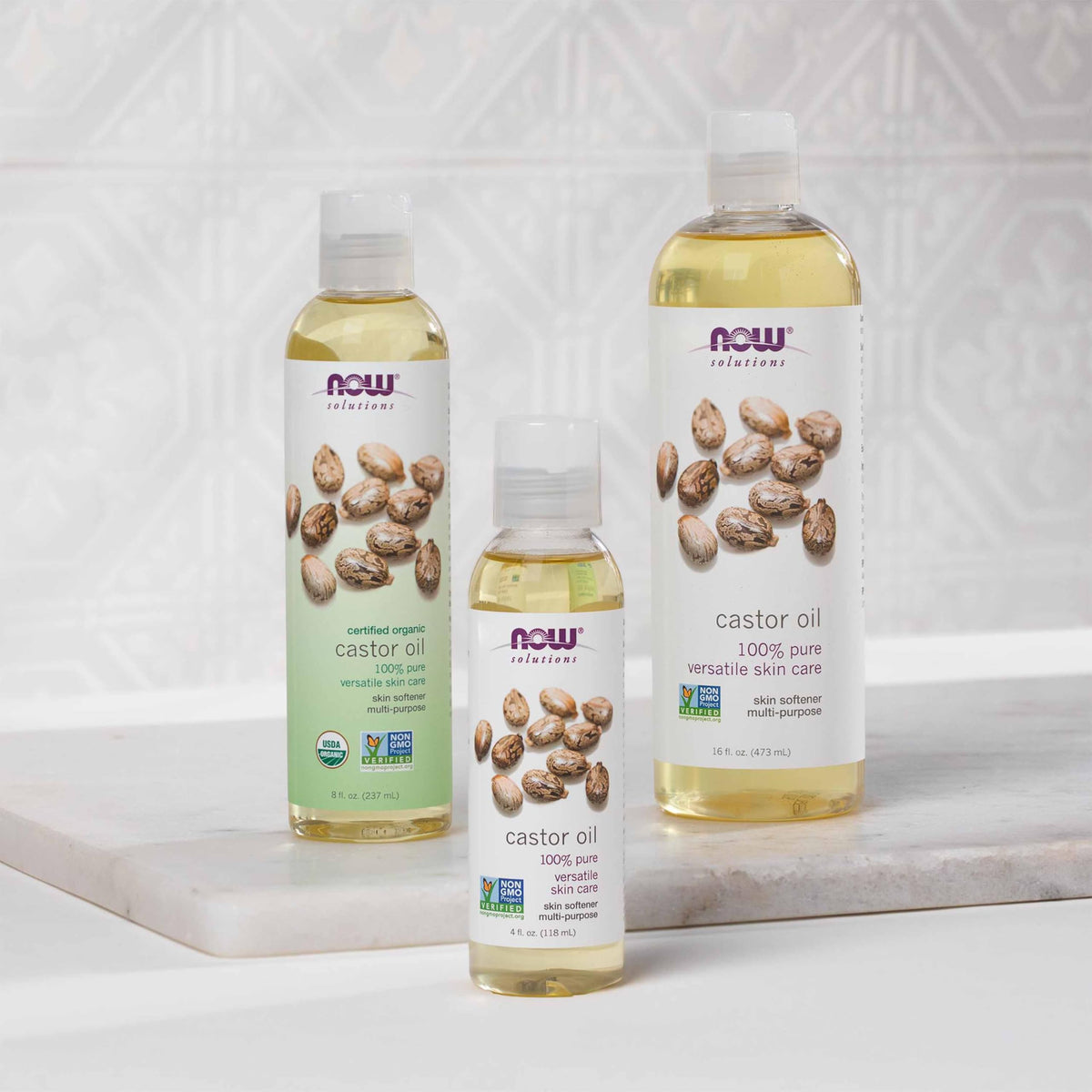 NOW Solutions, Castor Oil, Versatile Skin Care, Multi-Purpose, 16 fl. oz NOW