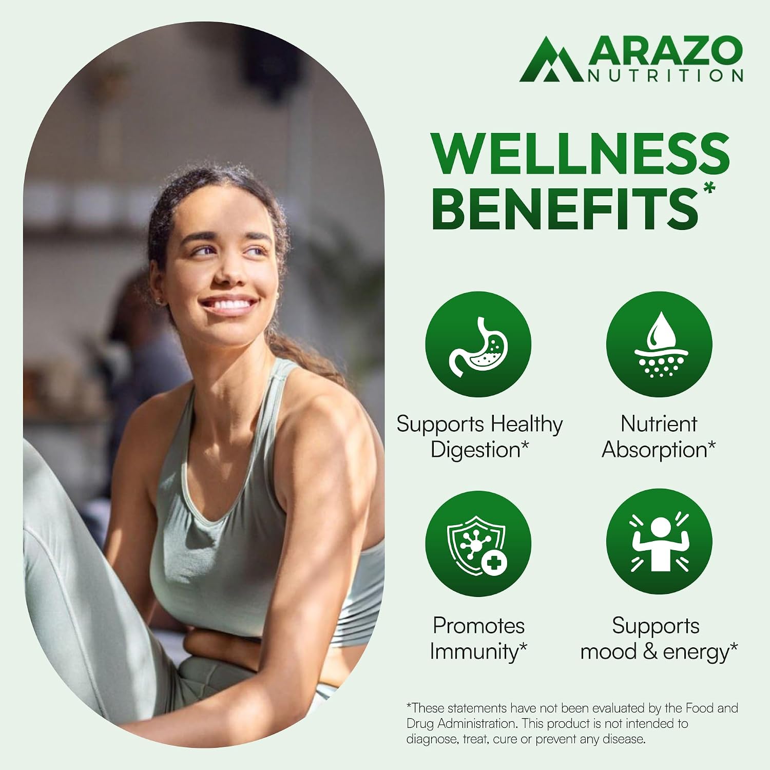 Arazo Nutrition Probiotic 40 Billion CFU - Shelf Stable with Prebiotics and Acidophilus - Stable Potency Until Expiration – Time Delay Release Probiotics (Pack of 2) Gsupps Australia