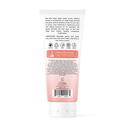 Gentle & Brightening Face Scrub with Sea Salt & Coconut – Exfoliates, Hydrates & Reduces Blemishes – Balancing Facial Cleanser for All Skin Types – 5.1 fl oz VITAMINS AND SEA BEAUTY