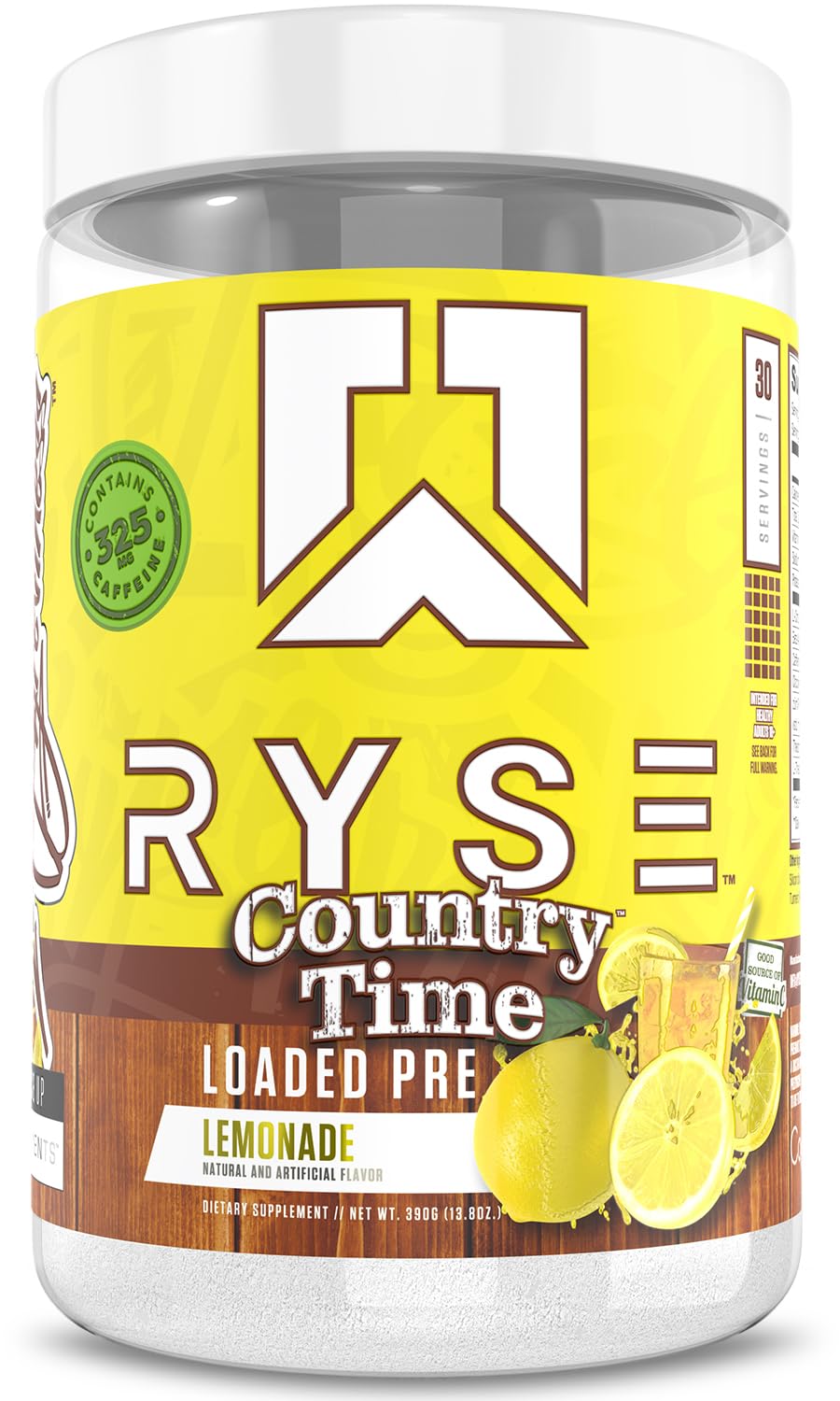 RYSE Loaded Pre Workout Powder - Strawberry Squeeze - Daily Pre-Workout for Men & Women with 390mg Caffeine, Beta Alanine, and Citrulline for Pump, Focus, and Energy - 30 Servings