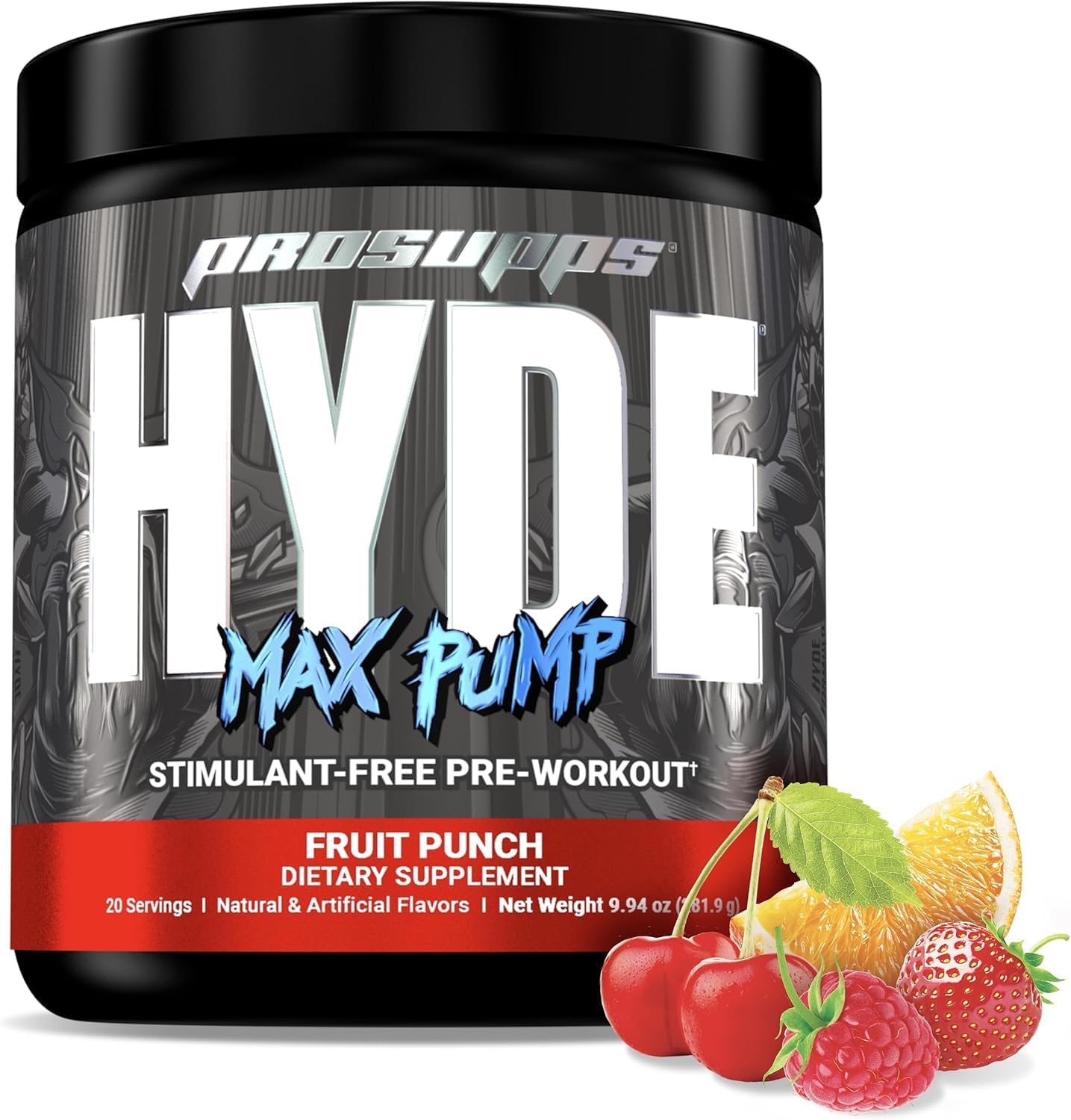 PROSUPPS L-Carnitine 3000 Stimulant Free Liquid Shots (Dragon Fruit) and Hyde Max Pump Pre Workout for Men and Women (Fruit Punch) Bundle