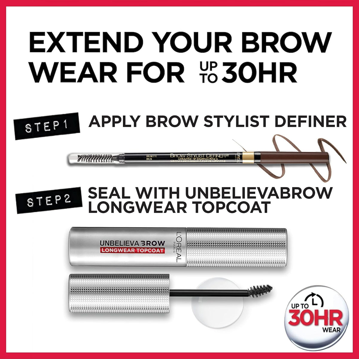 L'Oreal Paris Makeup Brow Stylist Definer Waterproof Eyebrow Pencil, Ultra-Fine Mechanical Pencil, Draws Tiny Brow Hairs and Fills in Sparse Areas and Gaps, Brunette, 0.003 Ounce (1 Count) L'Oreal Paris