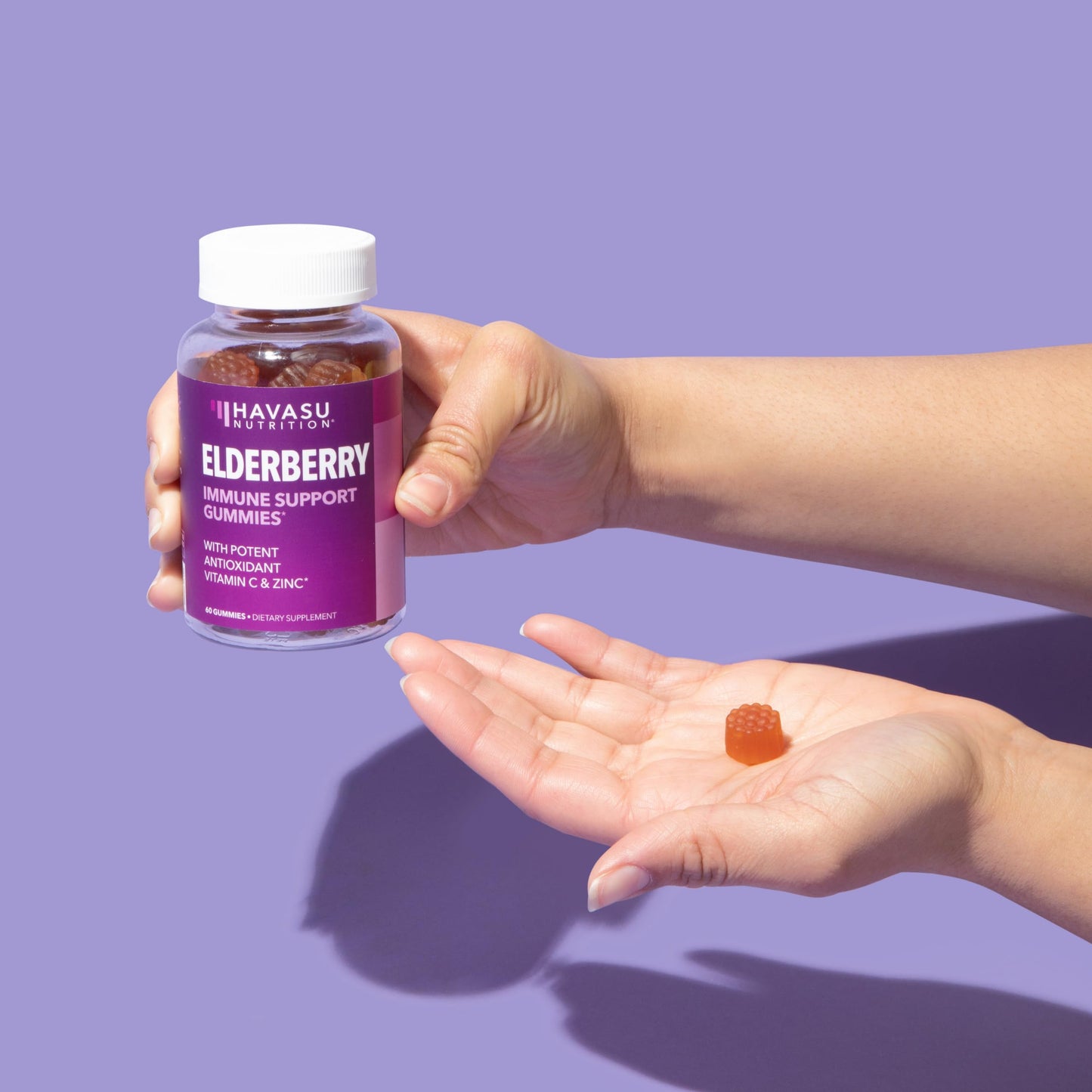 Sambucus Elderberry Gummies with Vitamin C & Zinc, Berry, 30 Servings | Vegan, Non-GMO, Gluten Free Elderberry Gummies, 100mg Extract Per Serving for Immune Support and Wellness Defense, 60 Count Gsupps Australia