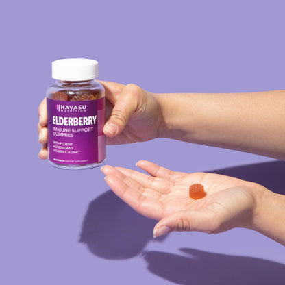 Sambucus Elderberry Gummies with Vitamin C & Zinc, Berry, 30 Servings | Vegan, Non-GMO, Gluten Free Elderberry Gummies, 100mg Extract Per Serving for Immune Support and Wellness Defense, 60 Count Gsupps Australia