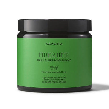 SAKARA Fiber Gummies for Gut Health & Digestive Support | 6g Prebiotic Fiber | Sugar-Free, Plant-Based | Strawberry Lemonade | 60 Count SAKARA