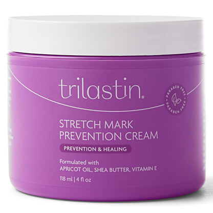 Trilastin Stretch Mark Cream for Pregnancy – Hydrating Belly Cream for Pregnant Women- Shea Butter & Vitamin E, Paraben Free, No Added Fragrances - Maternity Body Lotion for Belly, Hips, Thighs – 4 oz TriLASTIN