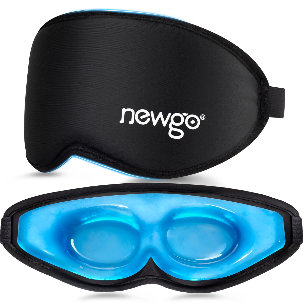 NEWGO 3D Cooling Eye Mask, Weighted Eye Mask for Sleeping, Black NEWGO
