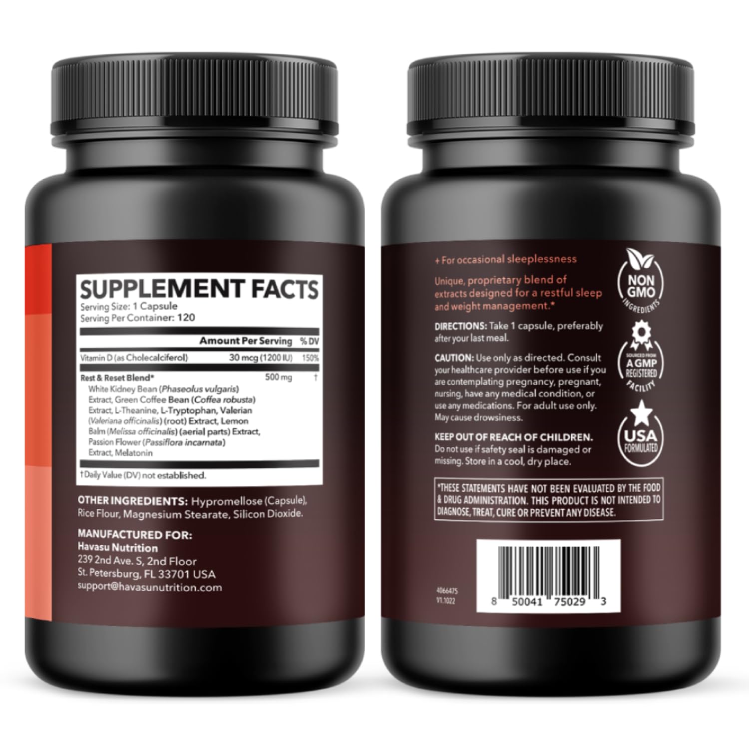Night Time Fat Burner for Weight Loss Support for Men and Women, 60 Count | Appetite Suppressant and Overnight Metabolism Booster with Melatonin for Sleep Support, Vegan, Gluten Free, 60 Servings Gsupps Australia