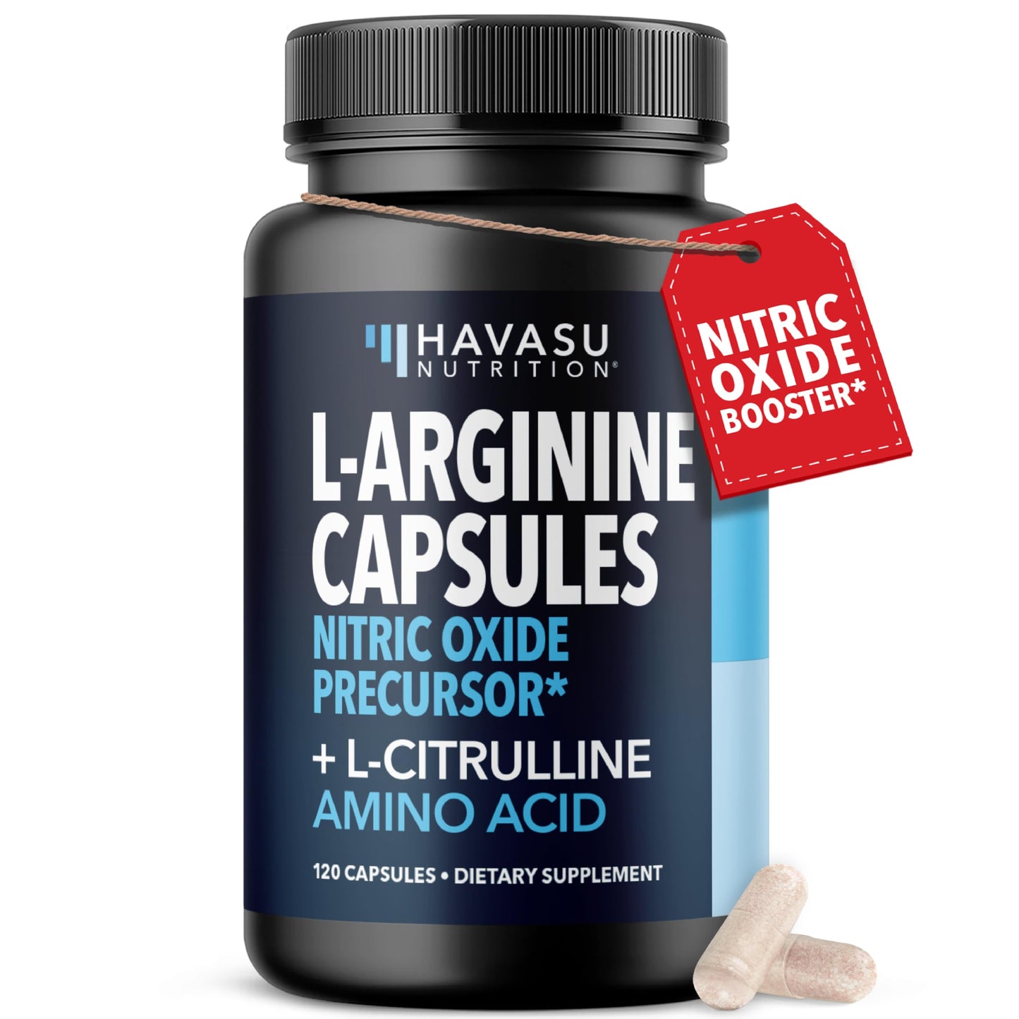 L-Arginine and L-Citrulline for Men, Nitric Oxide Support, 30 Servings | L Arginine 1000mg Capsules with L Citrulline and Tart Cherry, Performance Supplement for Men's Health, Vegan, 60 Count Gsupps Australia
