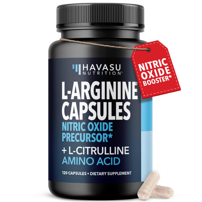 L-Arginine and L-Citrulline for Men, Nitric Oxide Support, 30 Servings | L Arginine 1000mg Capsules with L Citrulline and Tart Cherry, Performance Supplement for Men's Health, Vegan, 60 Count Gsupps Australia