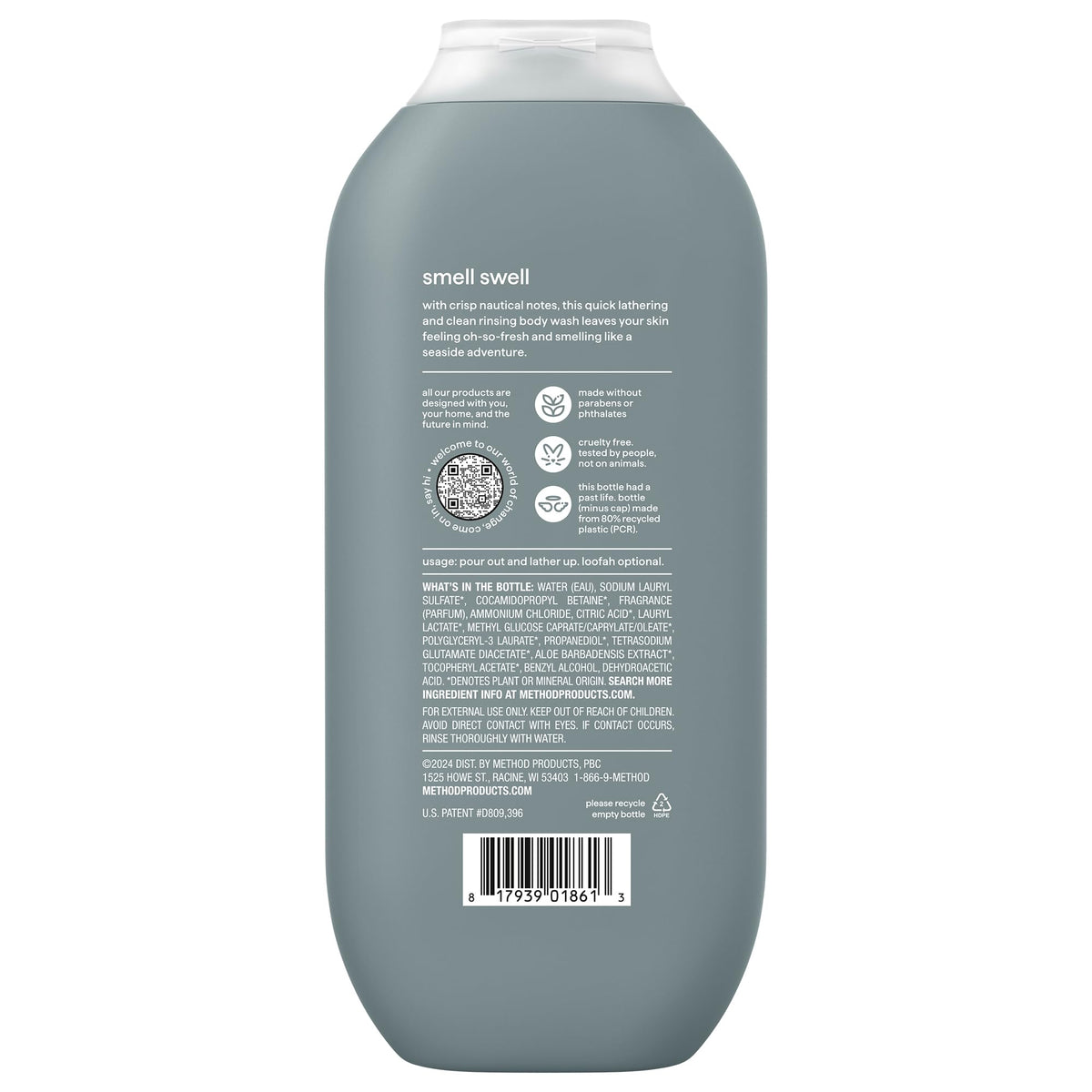 method Men’s Body Wash, Sea + Surf Scent, 18 fl oz Method