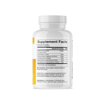 DR. EMIL NUTRITION Women & Men Total Gut Health Complex | Prebiotic + Probiotic + Postbiotic Gut Health Supplements DR. EMIL NUTRITION