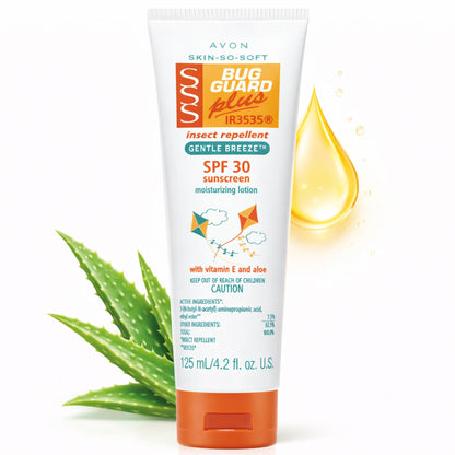 AVON SSS Bug Guard Plus IR3535 Gentle Breeze SPF 30 Lotion - 4.2 oz AVON