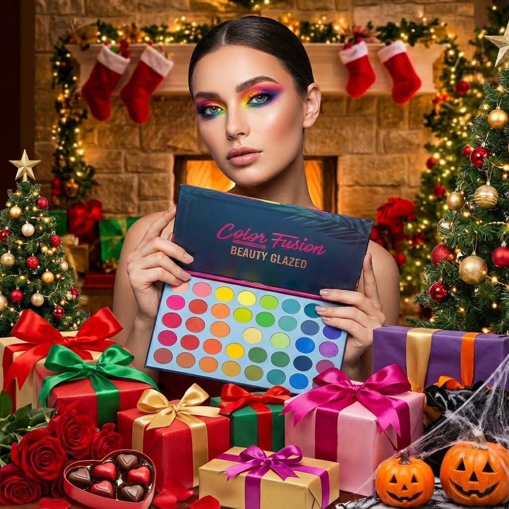 39 Colors Colorful Rainbow Eyeshadow Palette, Matte Metallic Shimmer BestLand