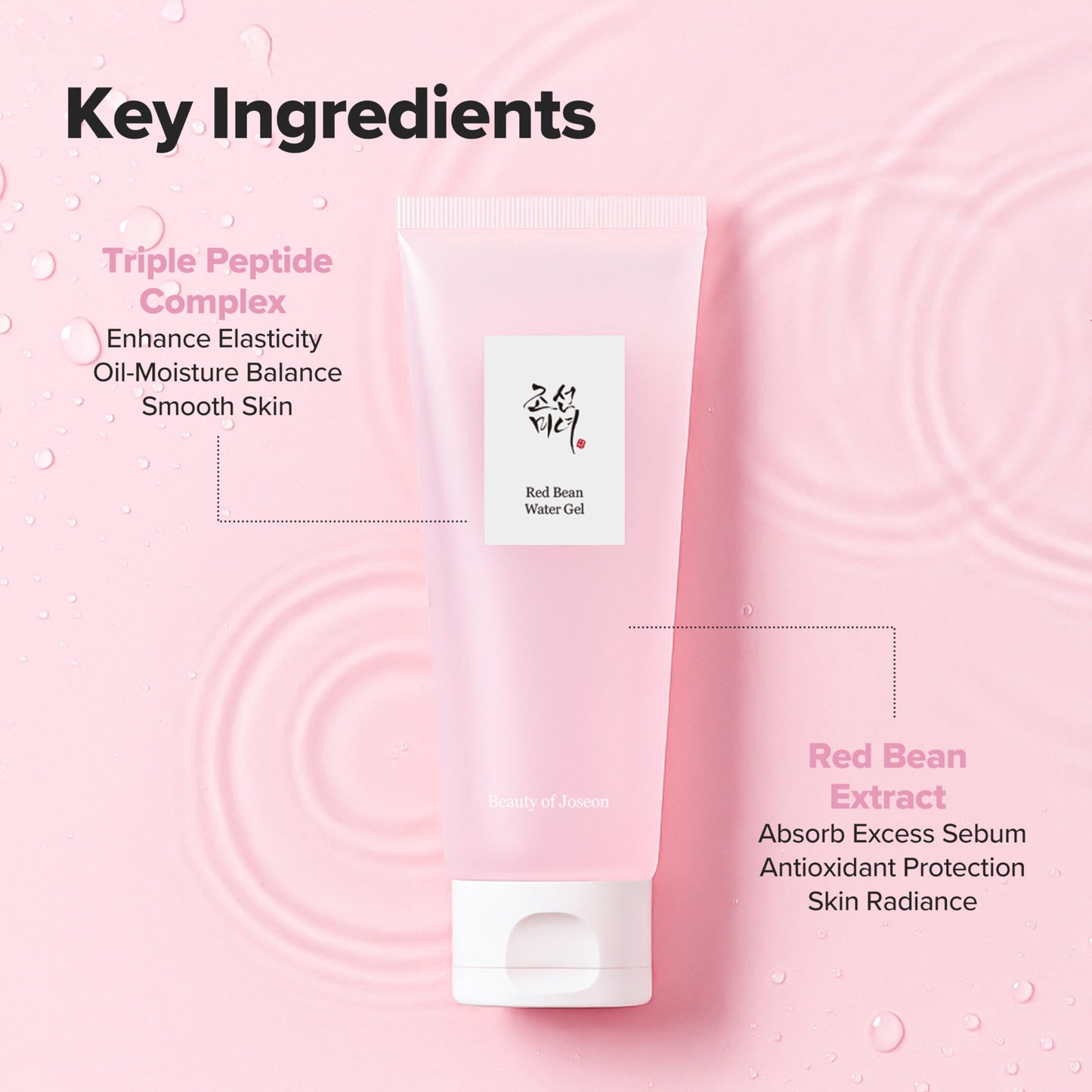 Beauty of Joseon Red Bean Water Gel Hydrating Peptide Hydro Boost Moisturizer for Acne Prone Dry Skin, Korean Skin Care Beauty of Joseon