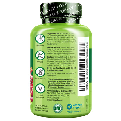 NATURELO Mens Multivitamins - Whole Food Multivitamin for Men with Vitamins, Minerals - 240 Vegetarian Capsules for Energy, Brain, Heart, Eye Health* NATURELO