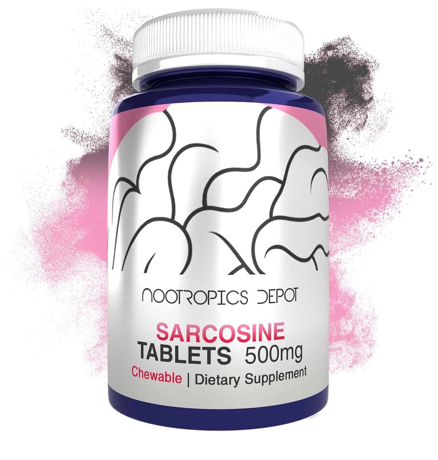 Nootropics Depot Sarcosine Tablets | Chewable | 500mg | 120 Count