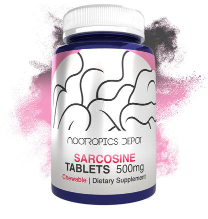 Nootropics Depot Sarcosine Tablets | Chewable | 500mg | 120 Count