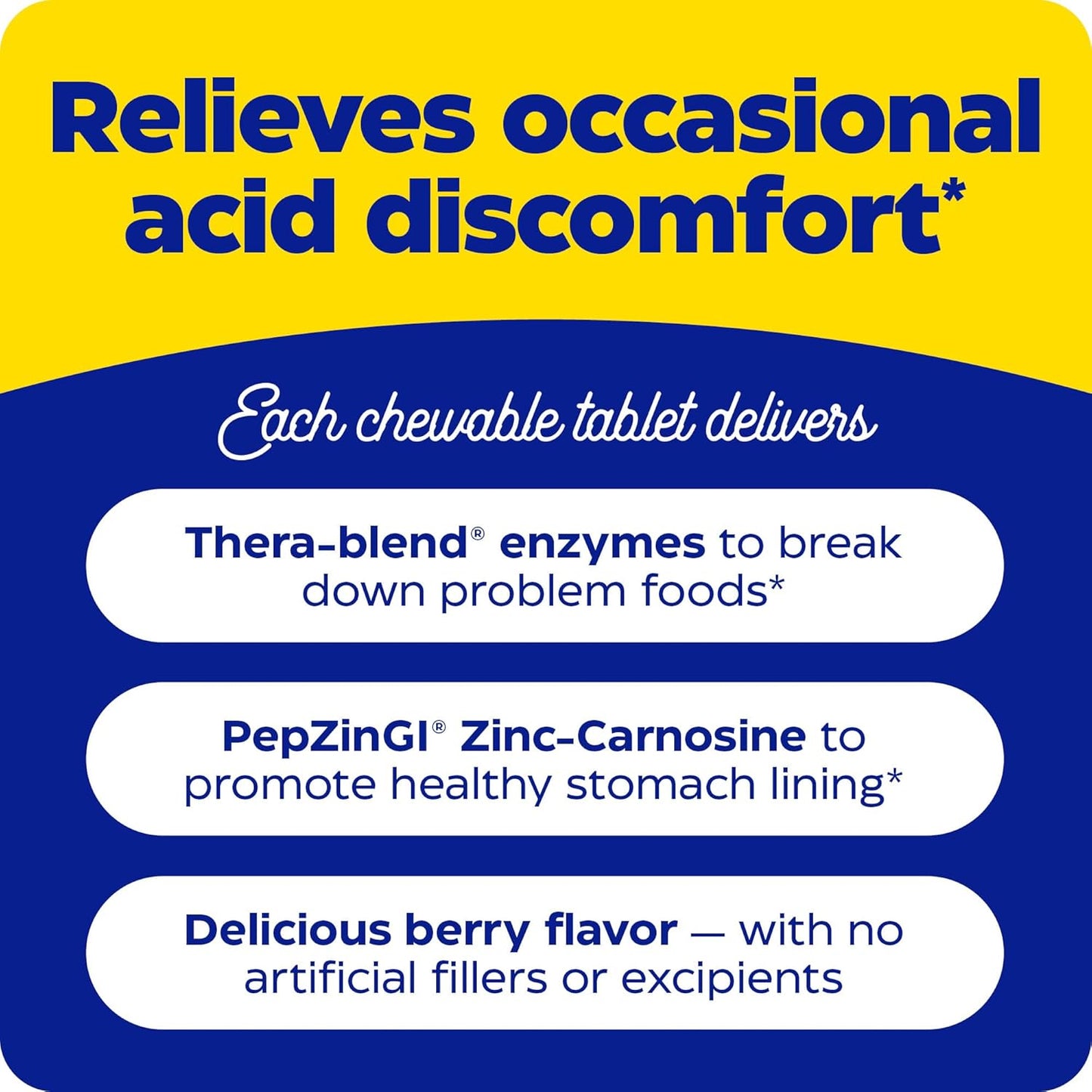 Enzymedica Acid Soothe Chewable Supplement for Women & Men - 60 Tablets Gsupps Australia