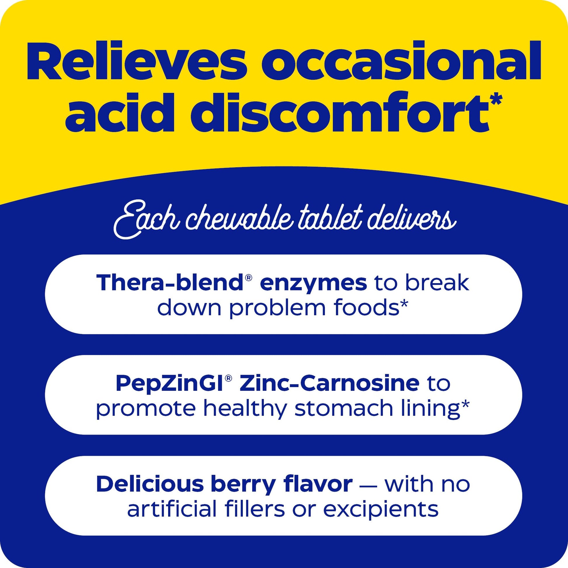 Enzymedica Acid Soothe Chewable Supplement for Women & Men - 60 Tablets Gsupps Australia