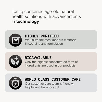 Toniiq Triple-Strength 600mg Rhodiola Rosea - 120 Capsules - 5% Salidroside Concentrated Extract - Highly Purified and Bioavailable Toniiq buy supplements Au
