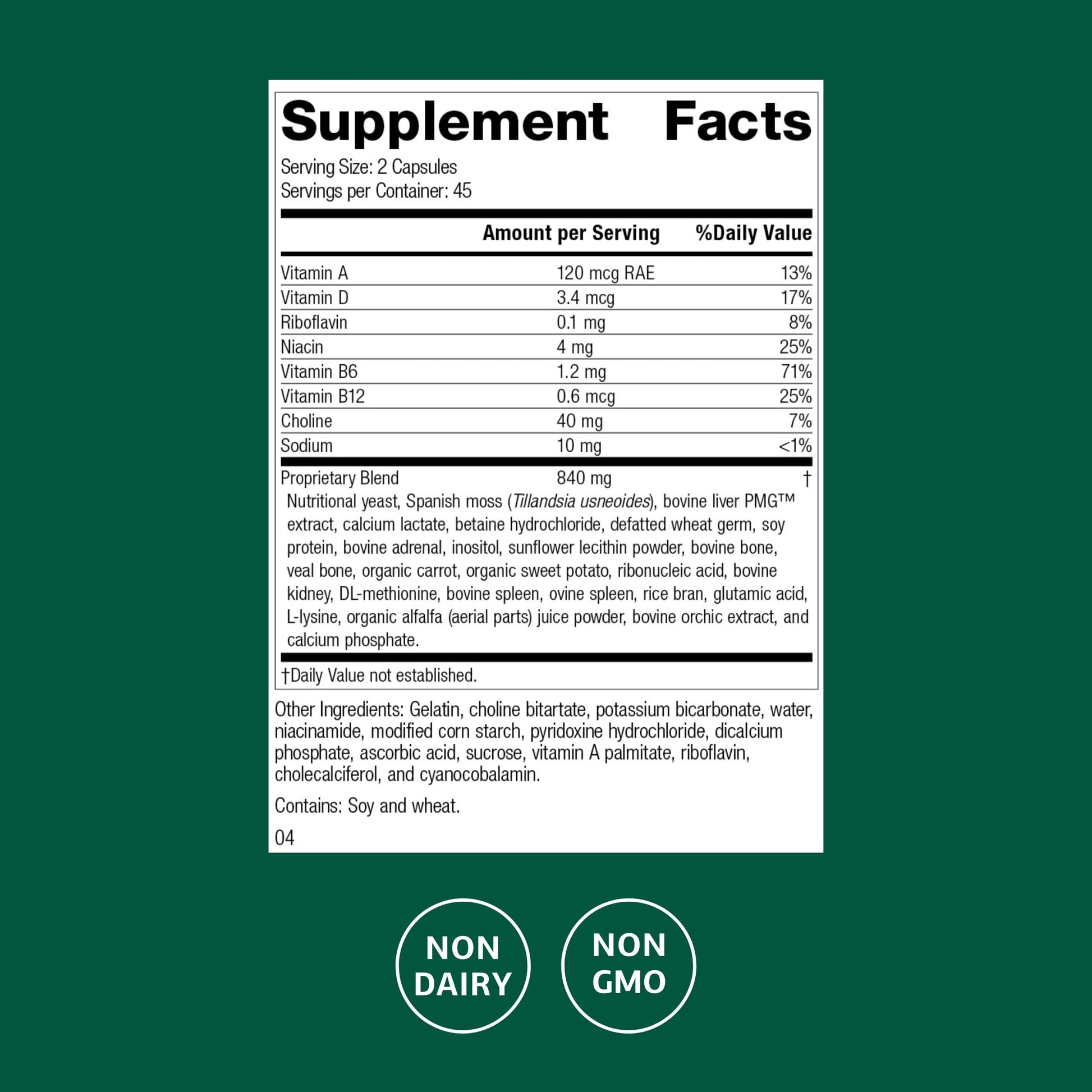 Standard Process Senaplex - Nervous System Support with Niacin, Vitamin B12 & B6 - Supports Brain Health & Cellular Health - Offers Antioxidant Activity - Non-Dairy - 90 Capsules (45 Servings) Standard Process Inc. buy australia supplements