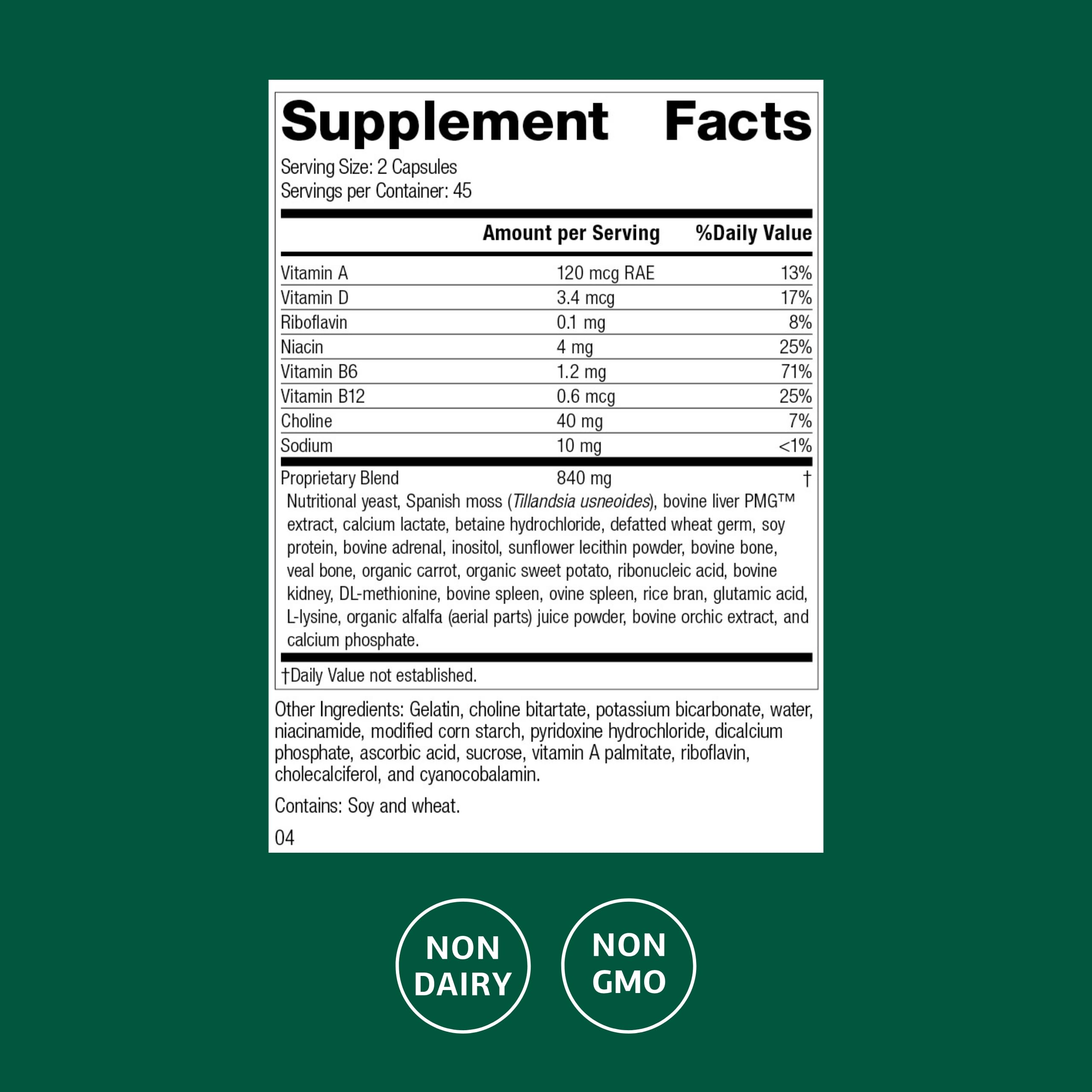 Standard Process Senaplex - Nervous System Support with Niacin, Vitamin B12 & B6 - Supports Brain Health & Cellular Health - Offers Antioxidant Activity - Non-Dairy - 90 Capsules (45 Servings) Standard Process Inc. buy australia supplements