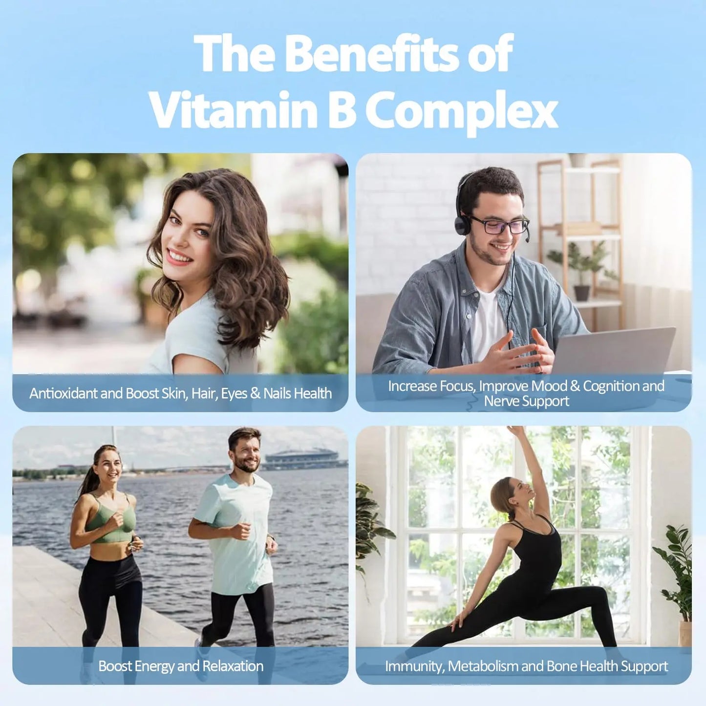 13-in-1 Vitamin B Complex Plus with Vitamin B1, B2, B3 (Niacinamide), B4, B5, B6, B7 (Biotin), B8 (Inositol), B9 (Folate), B12, C, D3, K2 - Energy, Nerve, Totaria