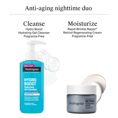 Neutrogena Rapid Wrinkle Repair, Retinol Face Moisturizer, Daily Anti-Aging Neck & Face Cream with Hyaluronic Acid, Retinol Cream Neutrogena