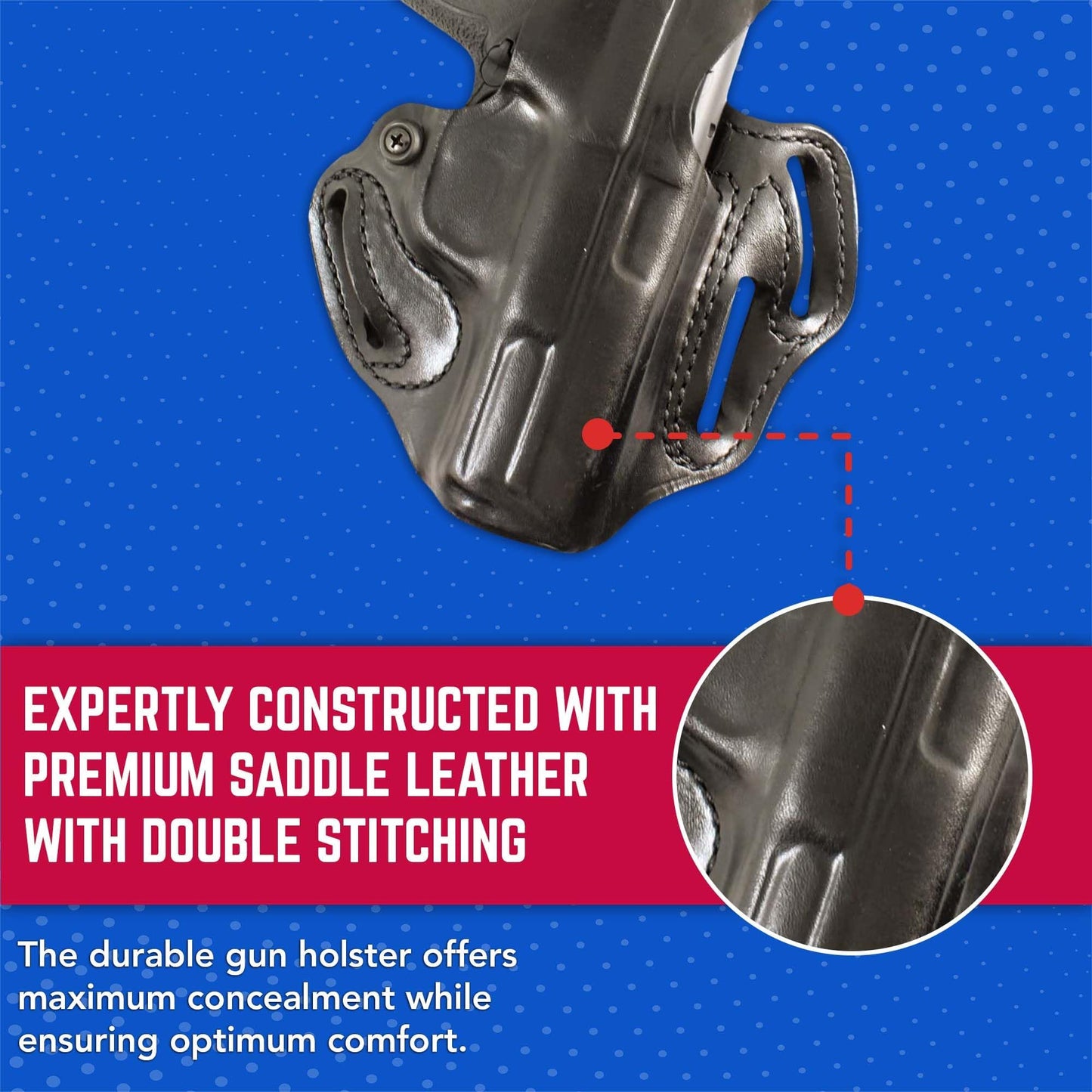 DeSantis Thumb Break Scabbard - OWB Gun Holster for Men and Women, Leather Belt Slide Holster for Pistols, Exact Molding, Secure and Highly Concealable OWB Carry Gsupps Australia