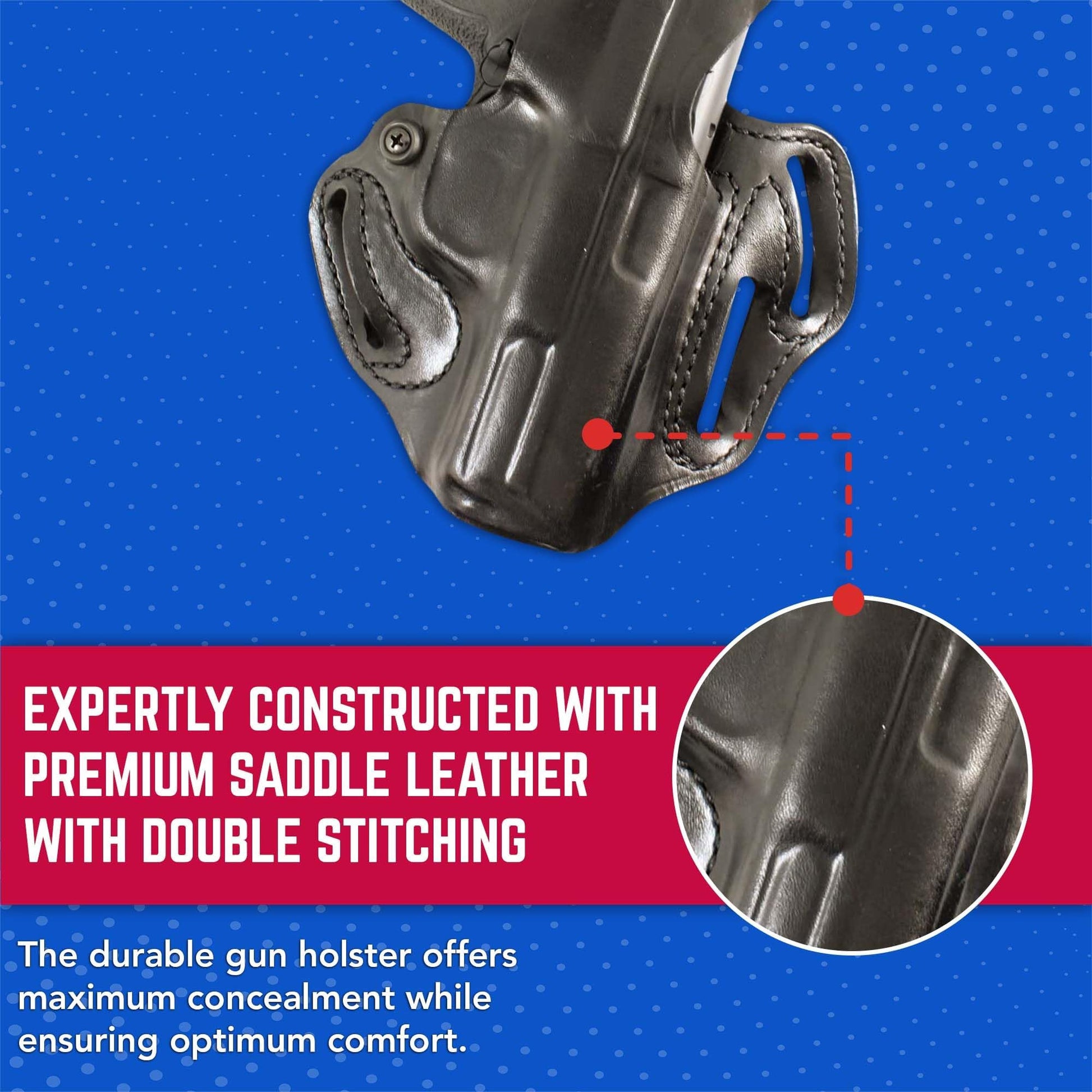 DeSantis Thumb Break Scabbard - OWB Gun Holster for Men and Women, Leather Belt Slide Holster for Pistols, Exact Molding, Secure and Highly Concealable OWB Carry Gsupps Australia