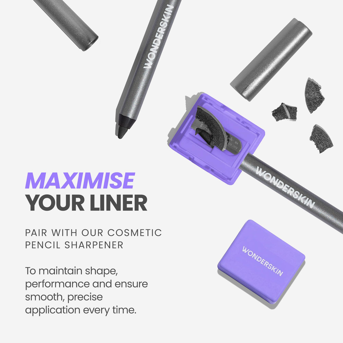 Wonderskin Eyeliner Pencil 1440 Longwear Eyeliner Waterproof & Smudge Proof Wonderskin