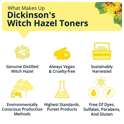 Dickinson's Witch Hazel Hydrating Toner with Rosewater | 16 Fl Oz Dickinson's
