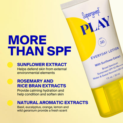 Supergoop! PLAY Everyday Sunscreen Lotion SPF 50 for Face & Body, 18oz Supergoop!